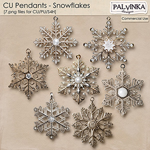 CU Pendants - Snowflakes