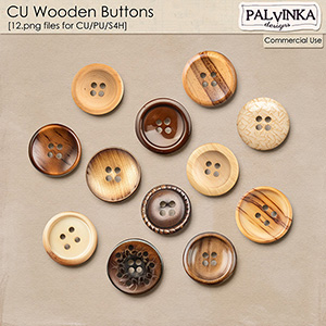 CU Wooden Buttons