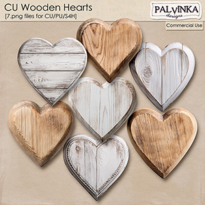 CU Wooden Hearts