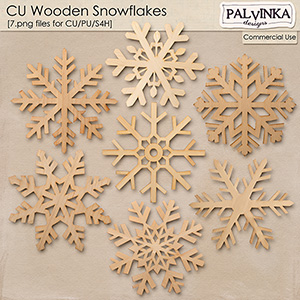 CU Wooden Snowflakes