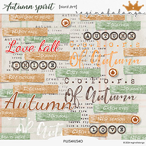 AUTUMN SPIRIT WORD ART