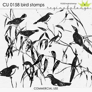 CU 0158 BIRD STAMPS