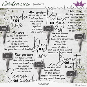 GARDEN VIEW WORD ART