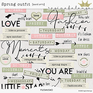 SPRING OUTFIT WORD ART