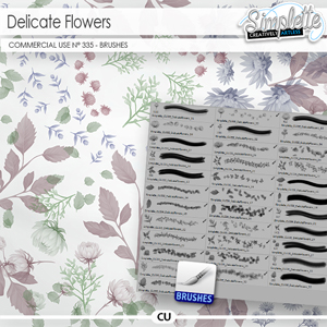 Delicate Flowers (CU brushes) 335 by Simplette