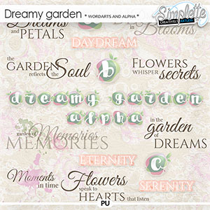 Dreamy Garden (wordarts and alpha) by Simplette