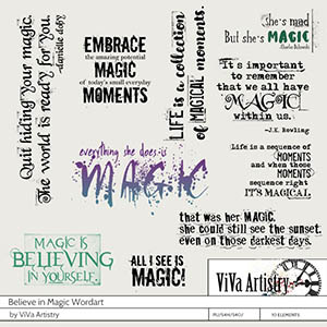 Believe in Magic Wordart