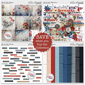 4th of July Digital Scrapbook Collection