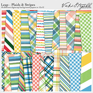 Leap Plaid and Striped Papers by Vicki Stegall