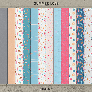 Summer Love Paper Pack by FeiFei Stuff