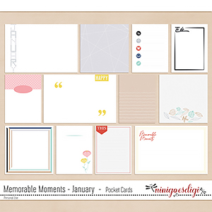 Memorable Moments - January Pocket Cards by ninigoesdigi