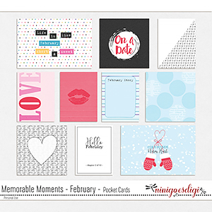 Memorable Moments - February - Pocket Cards by ninigoesdigi