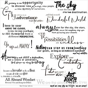 All Aboard Wordart and Brushes