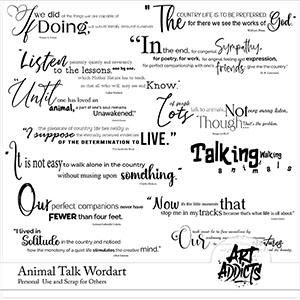 Animal Talk Wordart and Brushes