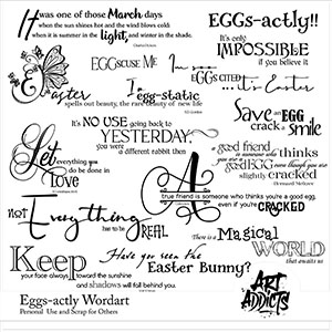 Eggsactly Wordart and Brushes