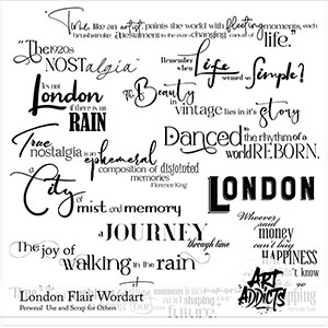 London Flair Wordart and Brushes