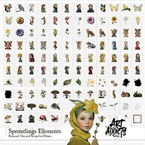 Sproutlings Digital Art Elements