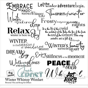 Winter Whimsy Wordart