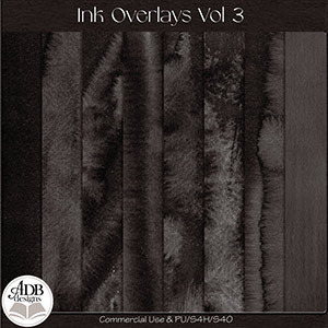 Inky Overlays Vol 03 by ADB Designs CU/PU