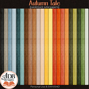 Autumn Tale Cardstock Solid Papers by ADB Designs