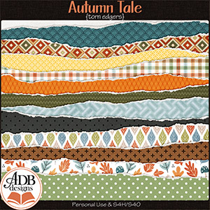 Autumn Tale Torn Edge Borders by ADB Designs