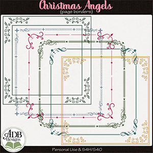 Christmas Angels Page Borders by ADB Designs