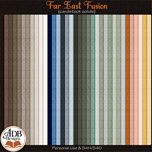 Far East Fusion Solid Papers by ADB Designs