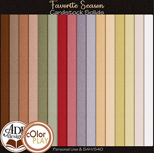 Favorite Season Cardstock Solid Papers by ADB Designs