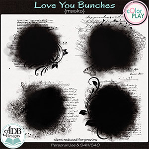 Love You Bunches Masks by ADB Designs