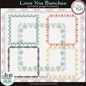 Love You Bunches Page Frames by ADB Designs