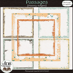 Passages Messy Edge Page Borders by ADB Designs