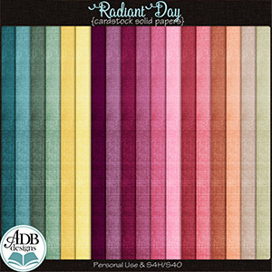 Radiant Day Cardstock Solid Papers by ADB Designs