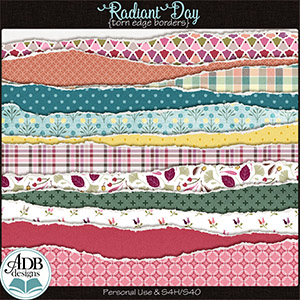 Radiant Day Torn Edge Borders by ADB Designs