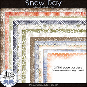 Snow Day Page Borders by ADB Designs