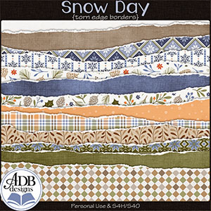 Snow Day Torn Edge Borders by ADB Designs