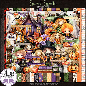 Sweet Spells Page Kit by ADB Designs