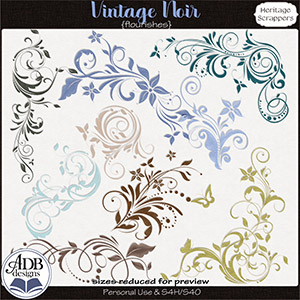 Vintage Noir Flourishes by ADB Designs