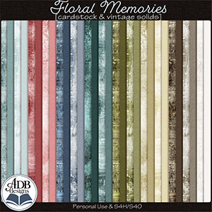 Floral Memories Solid & Vintage Papers