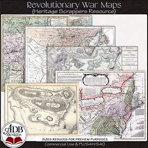 Heritage Resource Revolutionary War Maps by ADB Designs CU/PU