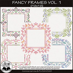 Fancy Frames Vol. 1 by ADB Designs - CU/PU