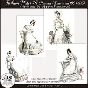 Heritage Resource Fashion Plates Set 4 by ADB Designs CU/PU