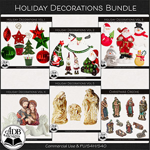 Holiday Decorations Bundle by ADB Designs CU/PU