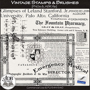 Heritage Resource Vintage Stamps & Brushes by ADB Designs CU/PU