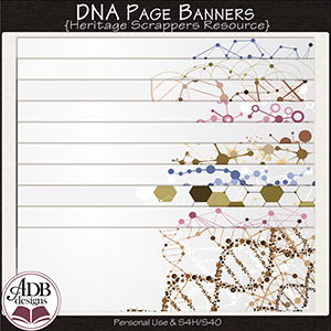 Heritage Resource DNA Page Banners by ADB Designs