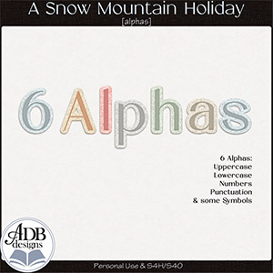 A Snow Mountain Holiday Alphas by ADB Designs