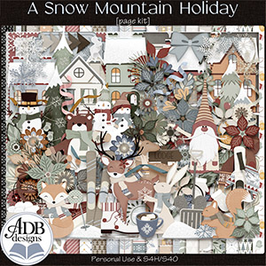 A Snow Mountain Holiday Page Kit by ADB Designs