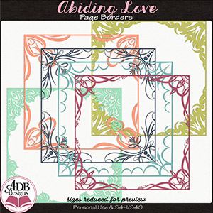 Abiding Love Page Borders by ADB Designs