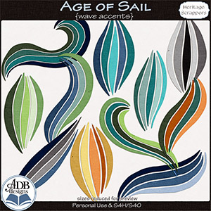 Age of Sail Wave Flourishes by ADB Designs