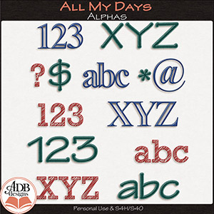 All My Days Alphas by ADB Designs