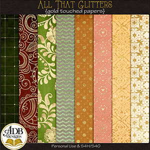 All That Glitters Gold Touched Papers by ADB Designs